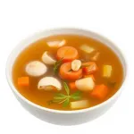 Bouillon de légumes à l'ail rôti
