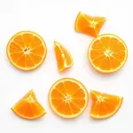 Sections d'orange mandarin