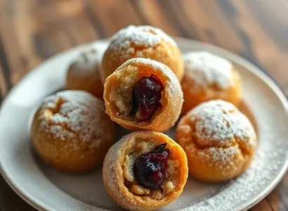 Boules de cerise et noix