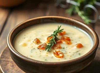 Potage aux herbes et pommes de terre