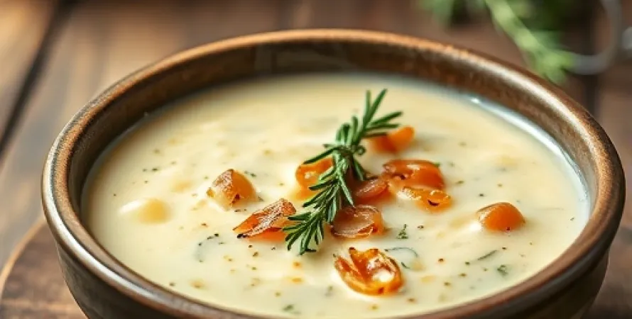 Potage aux herbes et pommes de terre