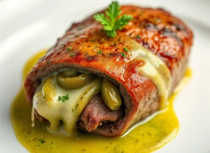 Steak au fromage vert