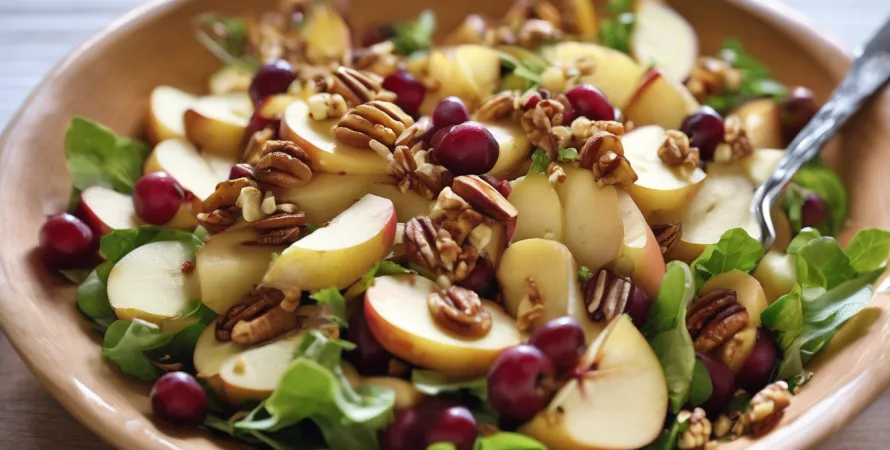 Salade d'automne aux pommes et noix