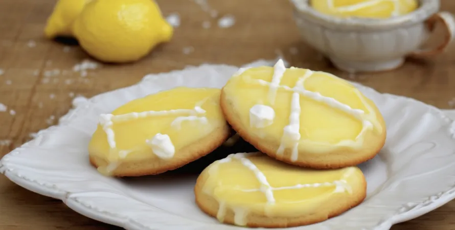 Cookies au citron glacés