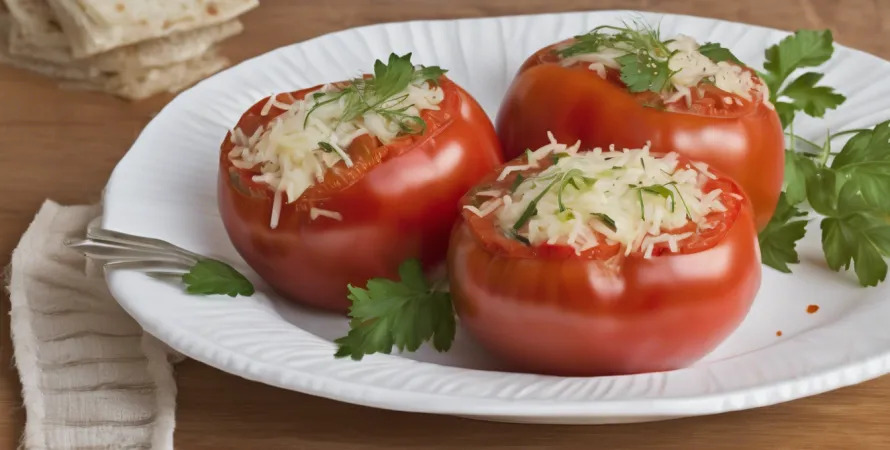 Tomates farcies bulgares au riz et fromage