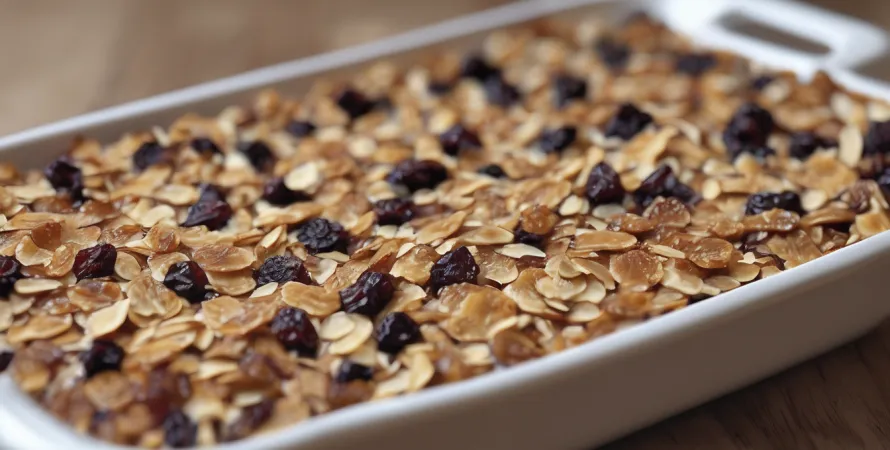 Barres énergétiques aux flocons d'avoine et raisins secs