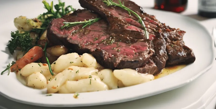 Bavette de bœuf marinée