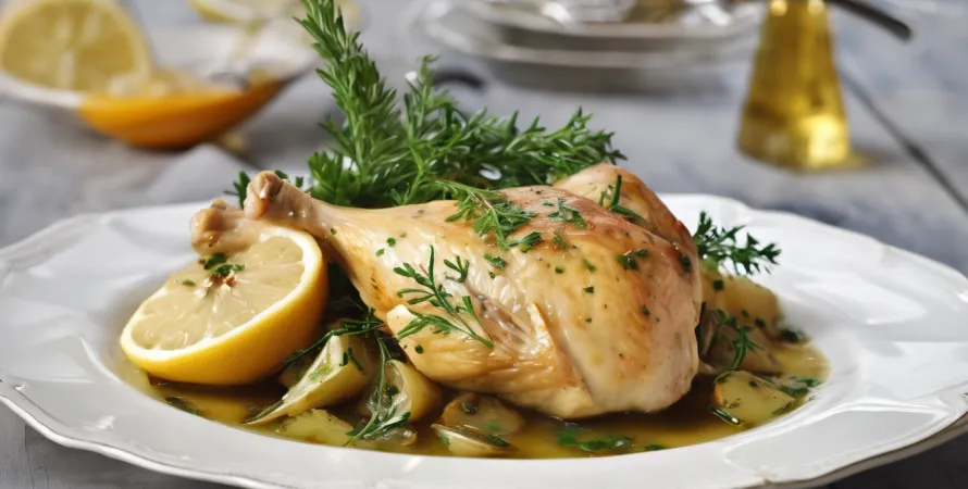 Poulet mariné aux agrumes et coriandre