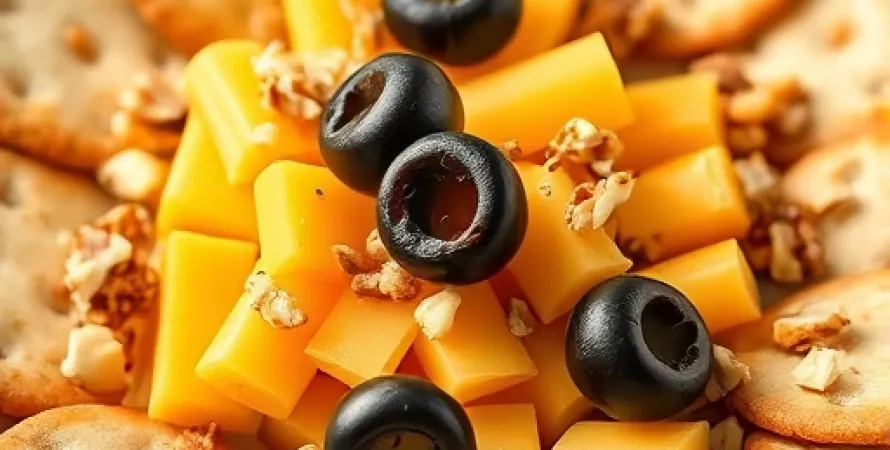 Boule de fromage au cheddar et olives