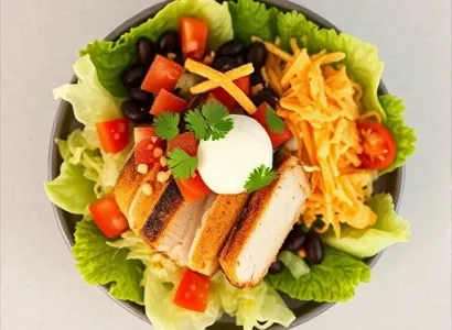 Salade tacos au poulet en portion individuelle