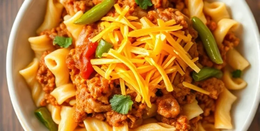 Pâtes rotini au chili de dinde