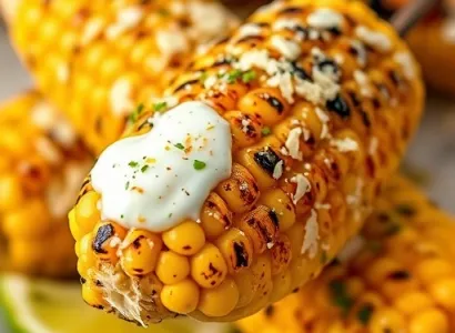 Épis de maïs grillés au parmesan et citron vert