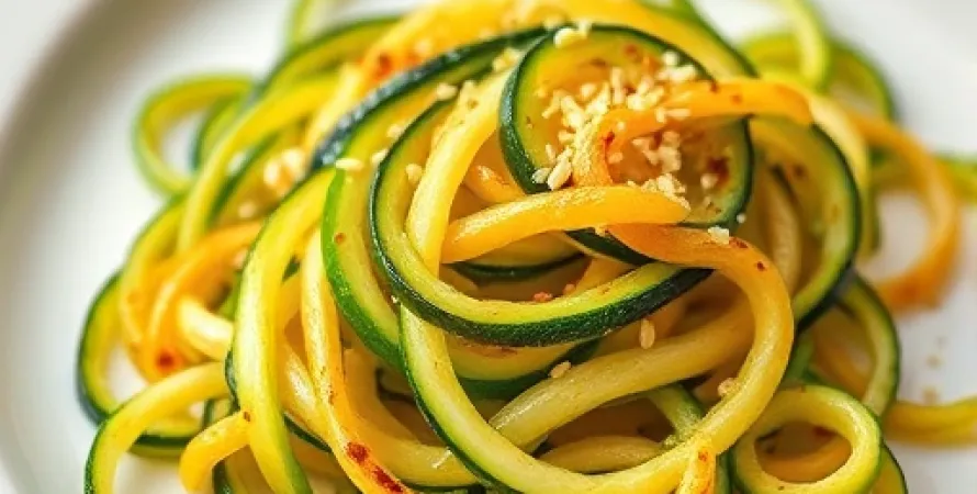 Rubans de courgettes au sésame