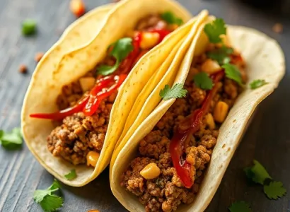 Tacos crus aux noix et épices