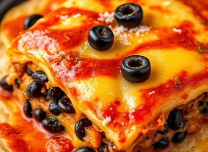Casserole de tortillas aux haricots et fromage