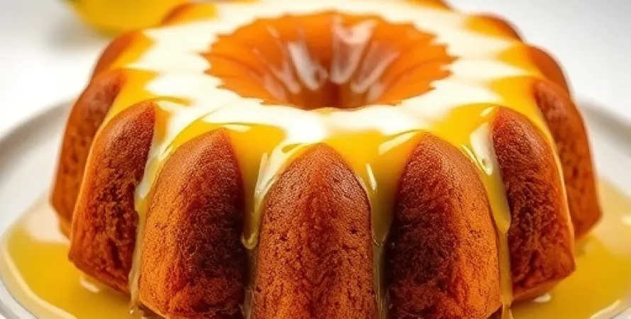 Gâteau au citron siropé