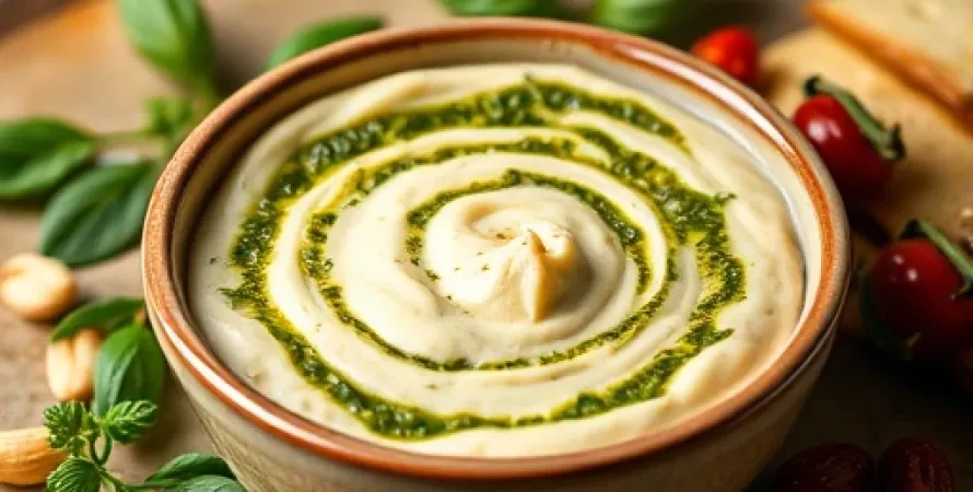 Dip au fromage frais et pesto