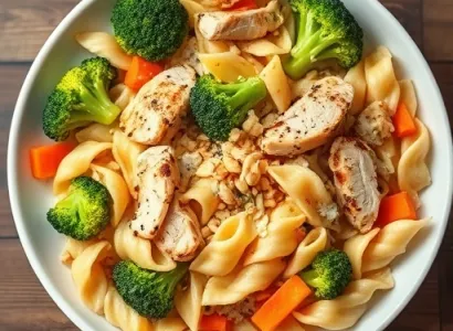 Salade de pâtes au poulet et sauce César