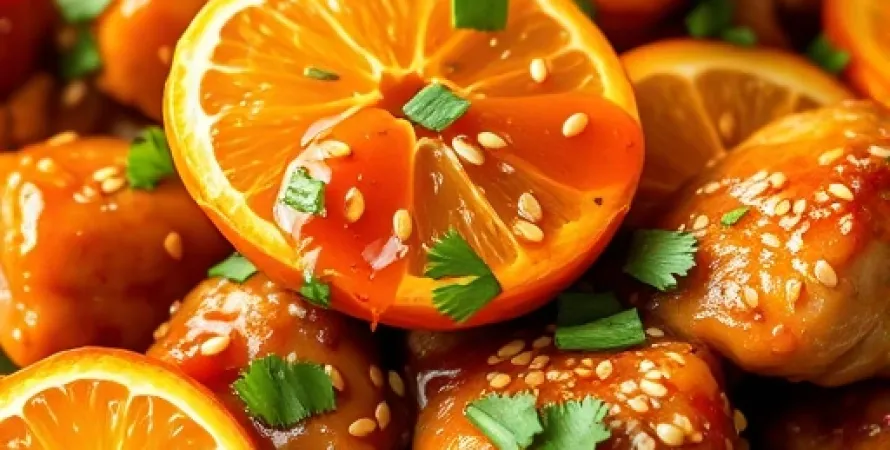 Poulet à l'orange et au sésame