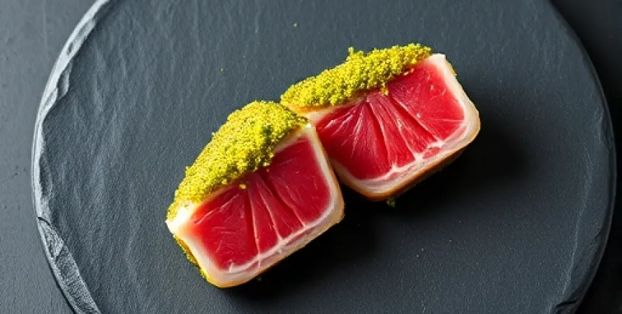 Thon rouge sauté à la croûte de wasabi