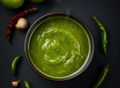 Sauce piquante aux tomatilles et piments arbol