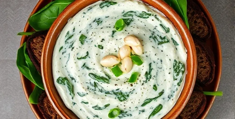 Tartinade aux épinards et pain de seigle