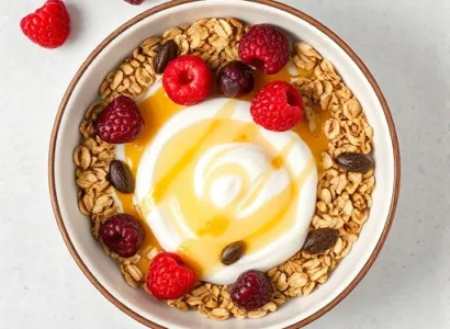 Muesli frais aux fruits rouges et graines