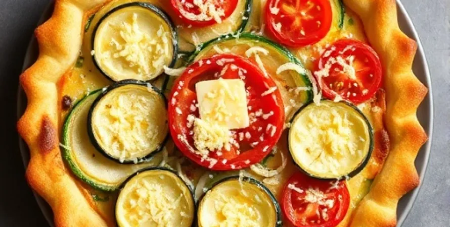 Tarte aux légumes du jardin sans pâte