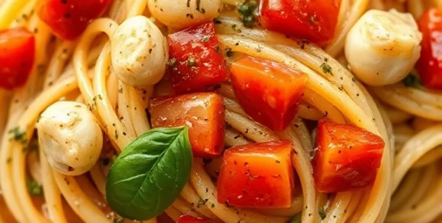 Linguine à l'ail et aux artichauts