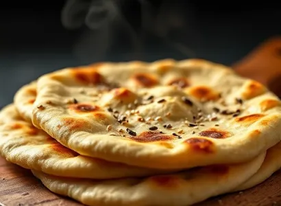 Pains plats à l'hummus
