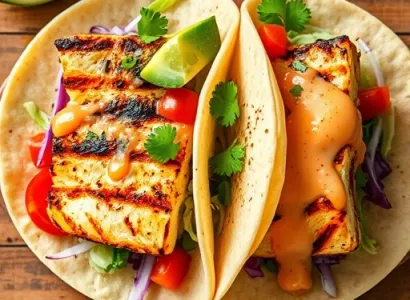 Tacos au poisson blanc grillé