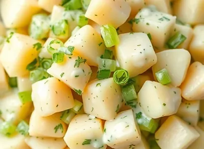 Salade de pommes de terre crémeuse aux herbes fraîches