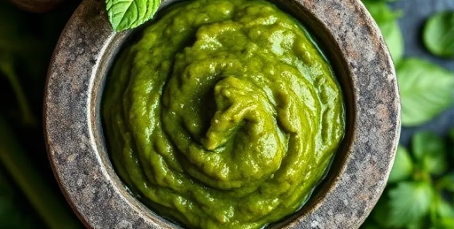 Pâte de curry vert aux herbes fraîches