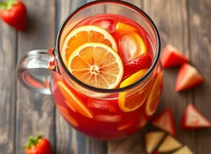 Sangria aux Agrumes et Fruits Rouges