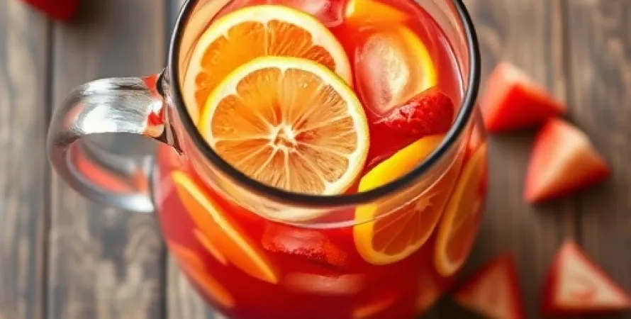 Sangria aux Agrumes et Fruits Rouges