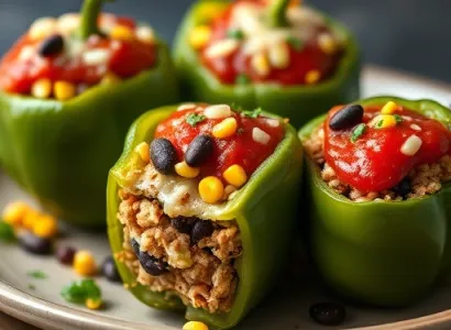 Poivrons farcis à la dinde