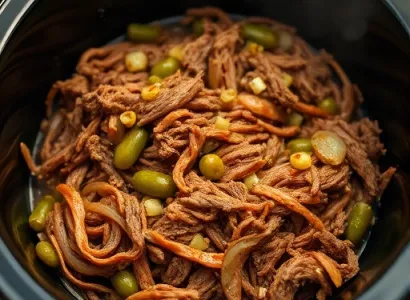 Bœuf effiloché à la mijoteuse pour burritos