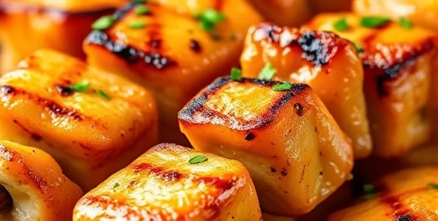 Brochettes de poulet mariné au yaourt et aux épices