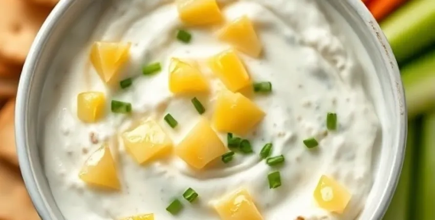 Dip à l'ananas et fromage frais