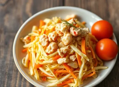 Salade de chou au crabe et curry