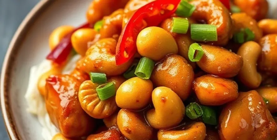 Poulet sauté aux noix de cajou