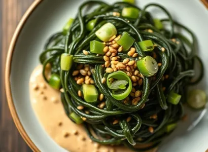 Salade d'algues wakame au sésame