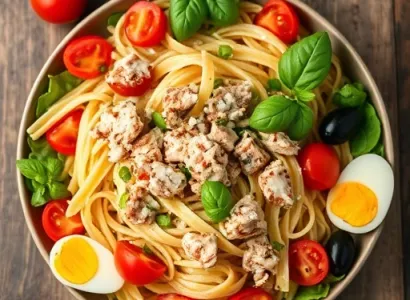Salade de pâtes au thon méditerranéenne