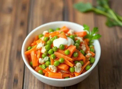 Salade de carottes et petits pois