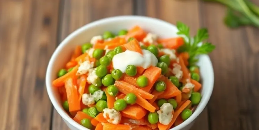 Salade de carottes et petits pois