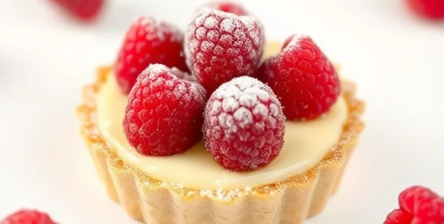 Tarte fraîche aux framboises et limoncello