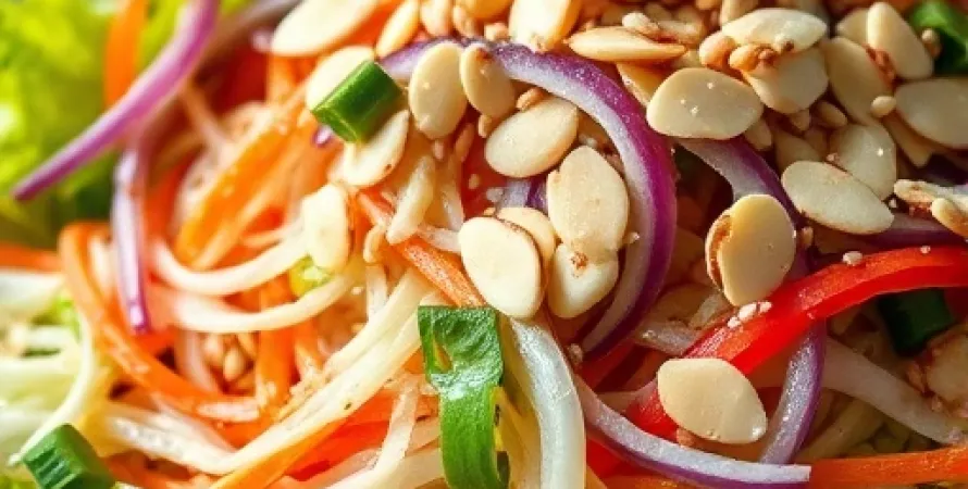 Salade Croustillante Asiatique au Sésame