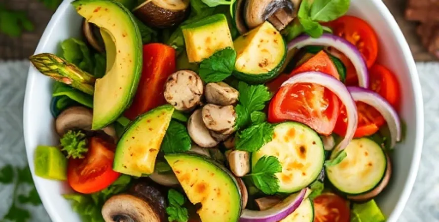 Salade printanière aux asperges et avocat