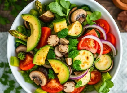Salade printanière aux asperges et avocat