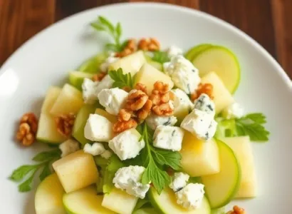 Salade aux pommes, endives et roquefort